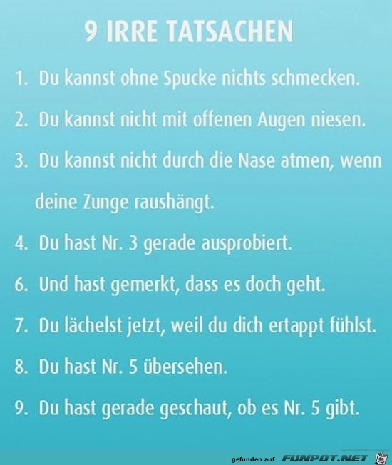 Irre Tatsachen Irre Tatsachen