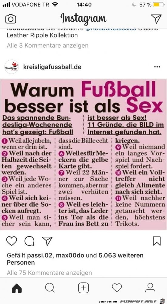 Fussball besser als sex Fussball besser als sex