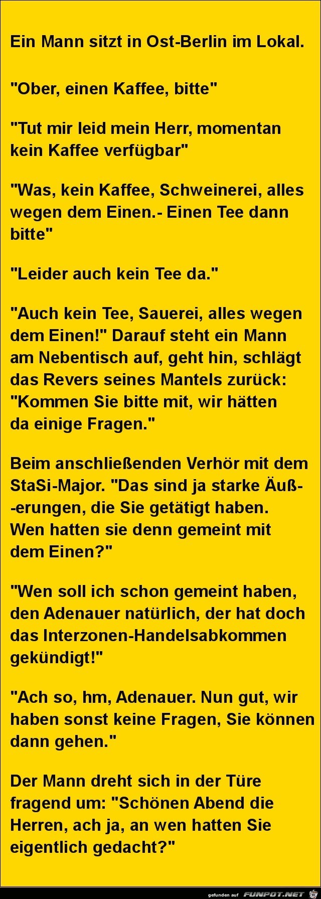 ein Mann sitzt in Ost-Berlin im Lokal...... ein Mann sitzt in Ost-Berlin im Lokal......