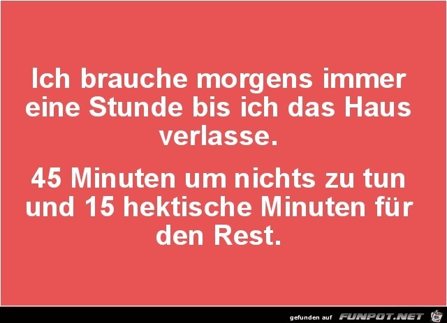 Eine Stunde am Morgen Eine Stunde am Morgen
