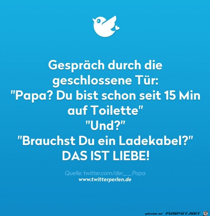 Papa auf der Toilette