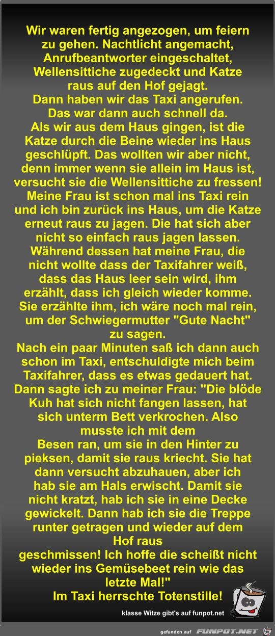 Wir waren fertig angezogen Wir waren fertig angezogen