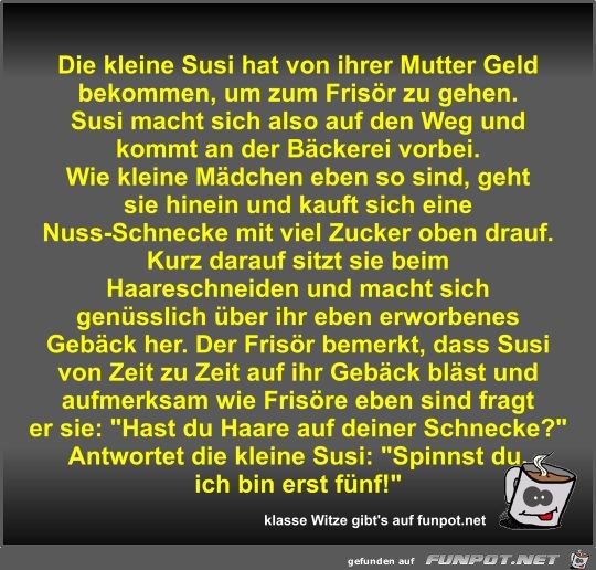 Die kleine Susi hat von ihrer Mutter Geld bekommen Die kleine Susi hat von ihrer Mutter Geld bekommen