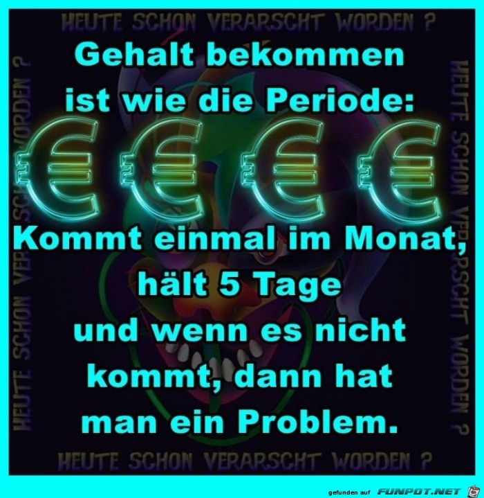 Gehalt bekommen