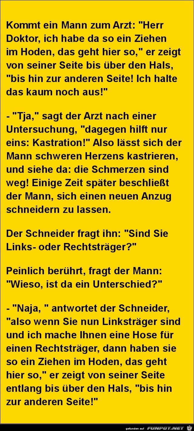 Kommt ein Mann zm Arzt........ Kommt ein Mann zm Arzt........
