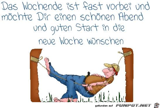 Wochenende ist vorbei