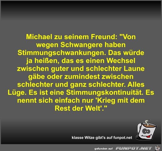 Michael zu seinem Freund