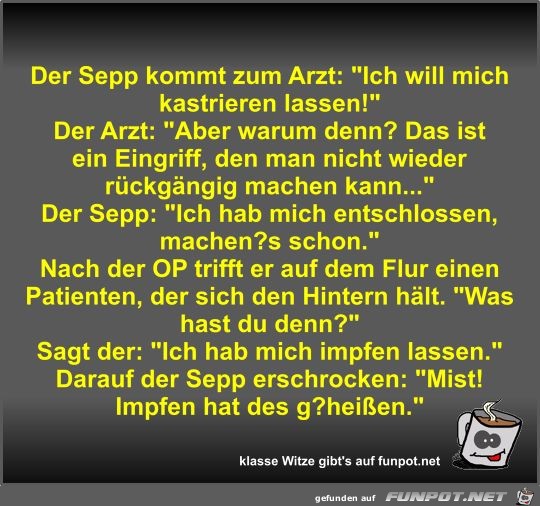 Der Sepp kommt zum Arzt Der Sepp kommt zum Arzt