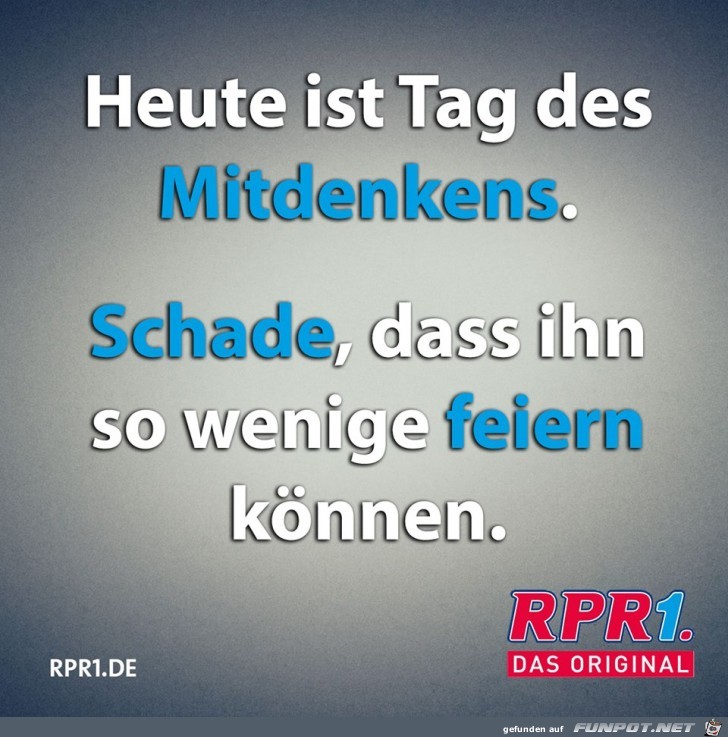 Tag des Mitdenkens Tag des Mitdenkens