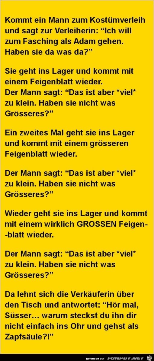 kommt ein Mann zum Kostümverleih......... kommt ein Mann zum Kostümverleih.........