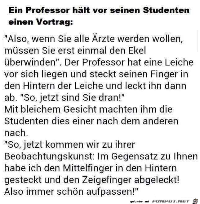 Ein Professor hlt vor seinen Studenten einen Vortrag...