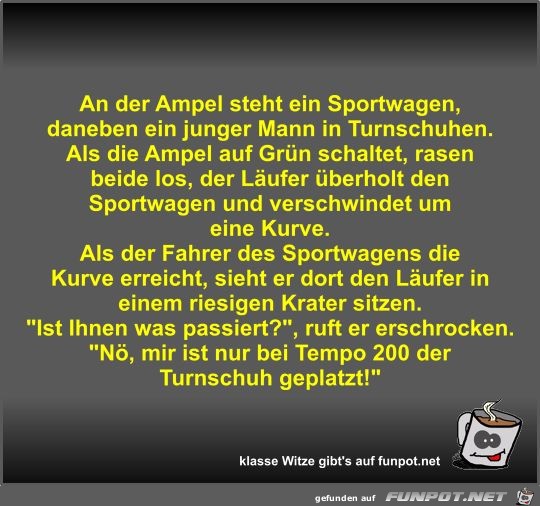 An der Ampel steht ein Sportwagen An der Ampel steht ein Sportwagen