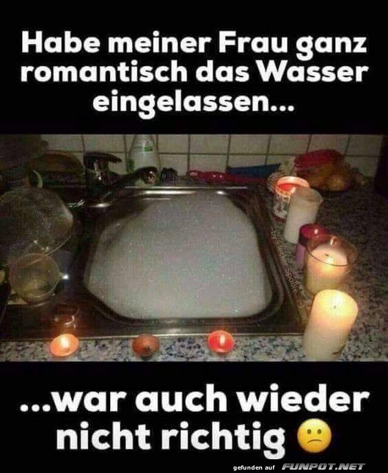 Habe meiner Frau ganz romantisch