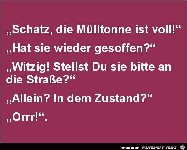 Muelltone ist voll Muelltone ist voll
