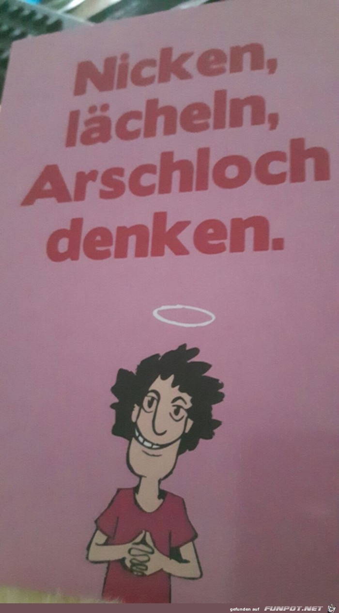 Nicken und dann lächeln Nicken und dann lächeln