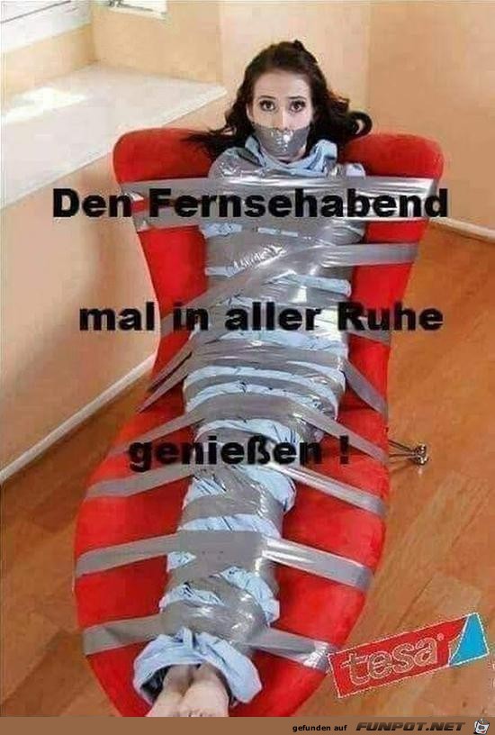 Einen ruhigen Fernsehabend genießen Einen ruhigen Fernsehabend genießen