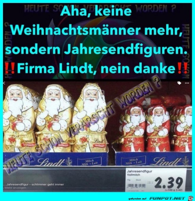 Firma Lindt ist nicht dran Schuld!