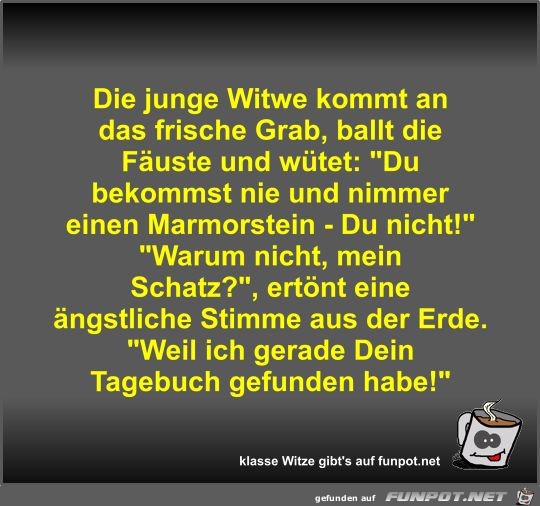 Die junge Witwe kommt an das frische Grab Die junge Witwe kommt an das frische Grab