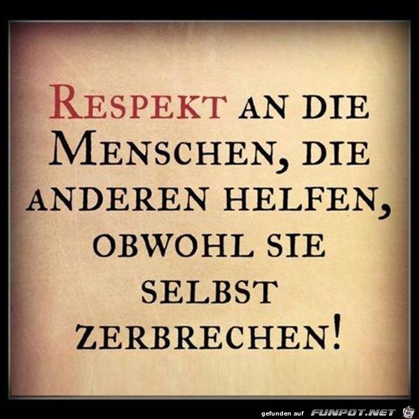 Respekt an die Menschen Respekt an die Menschen