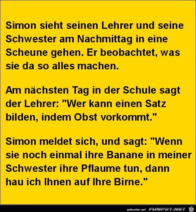 Simmon sieht seine Schwester und seinen Lehrer......