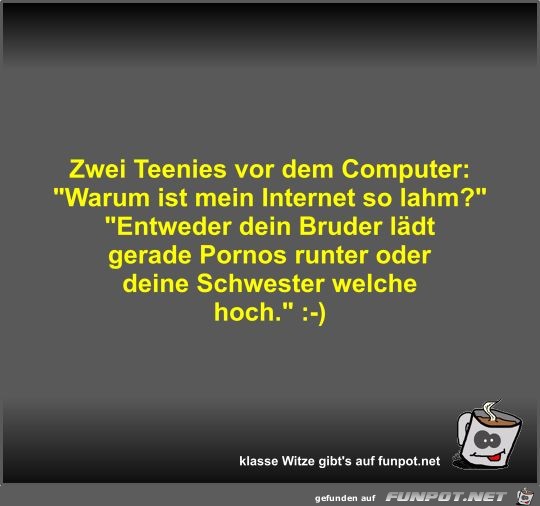 Zwei Teenies vor dem Computer