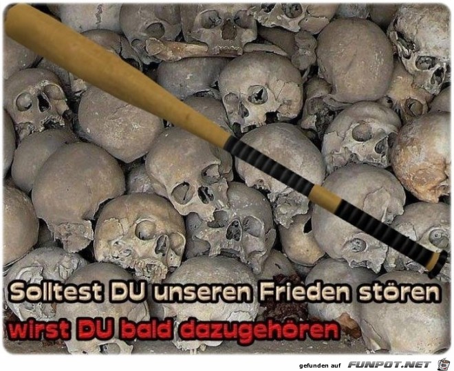 Solltest Du unseren Frieden stoeren..