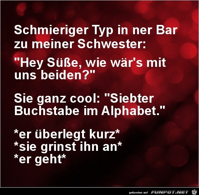 Coole Antwort