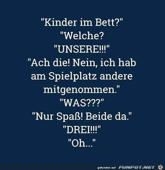 Kinder im Bett?.....