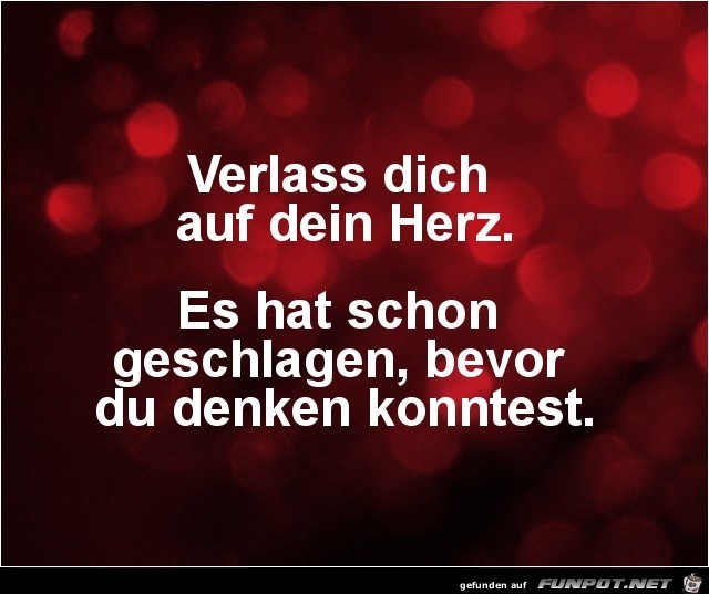 verlass dich auf dein Herz..... verlass dich auf dein Herz.....
