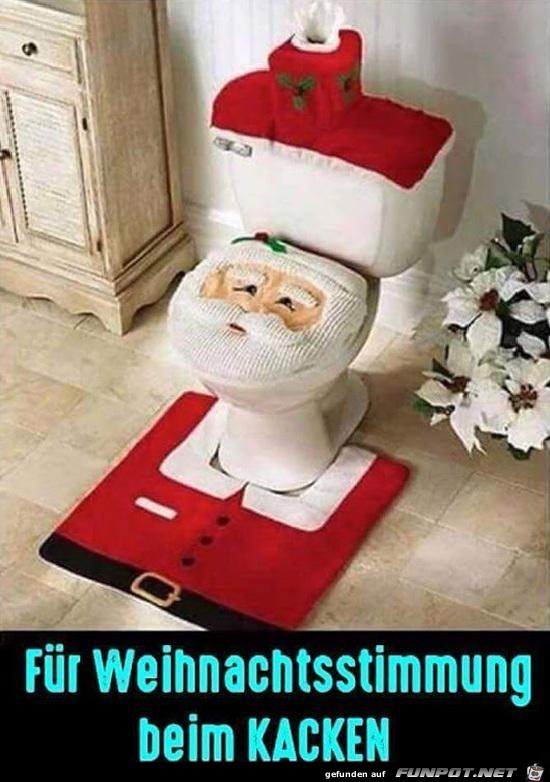 Weihnachtliche Klo-Stimmung