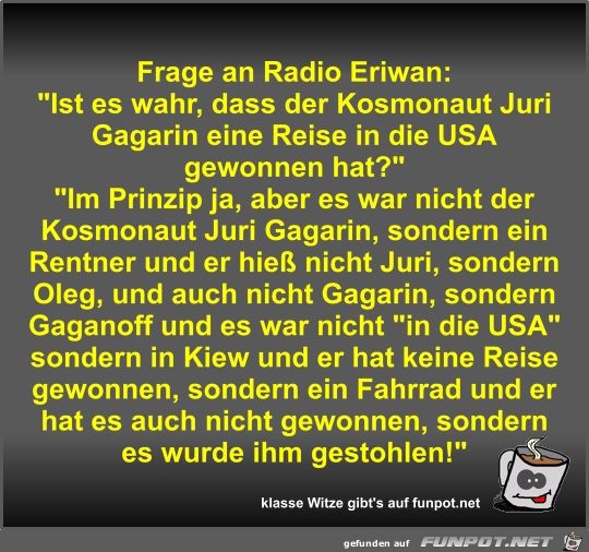 Frage an Radio Eriwan