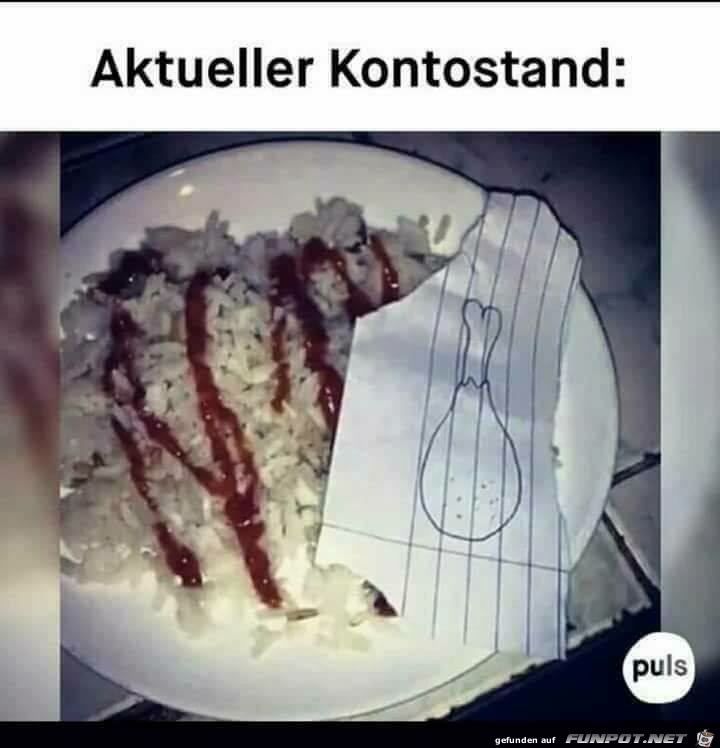 Kontostand zum Monatsende