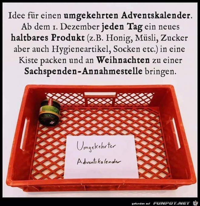Adventskalender andersrum Adventskalender andersrum