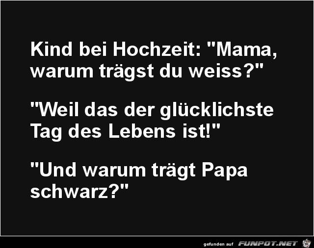 Kind bei Hochzeit......