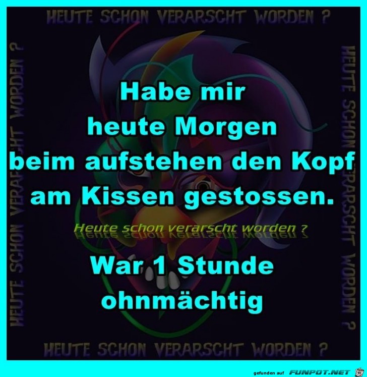 Kopf gestoßen Kopf gestoßen