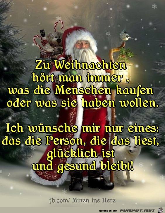 Zu Weihnachten hoert man