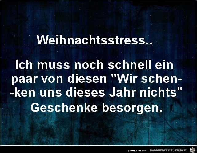 Weihnachtsstress........