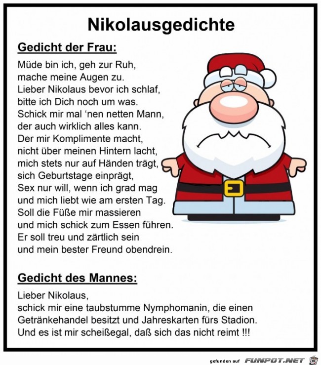 Nikolausgedicht Nikolausgedicht