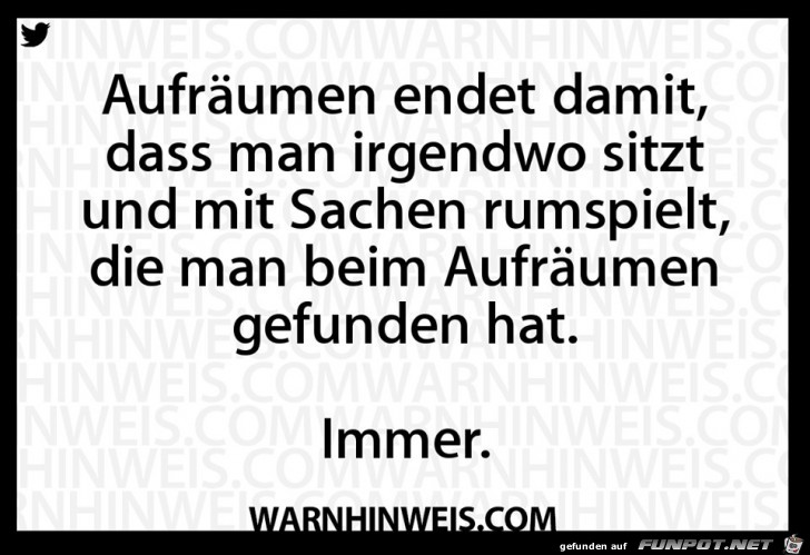 Aufräumen Aufräumen