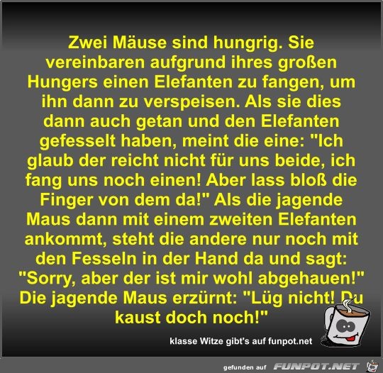 Zwei Muse sind hungrig