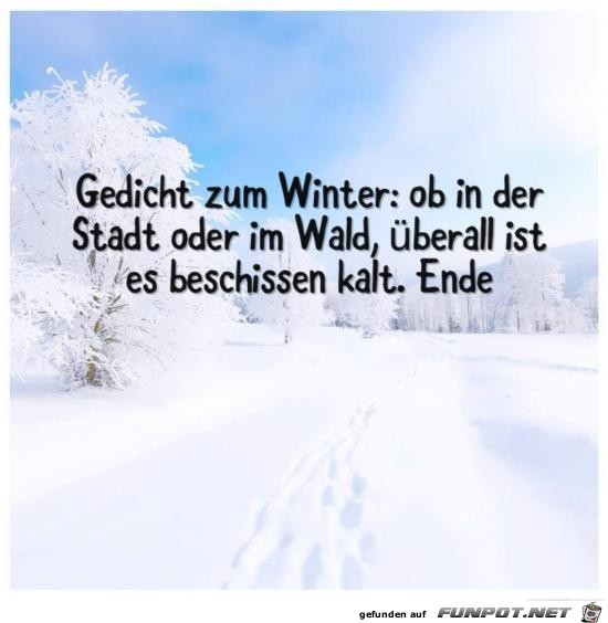 Winter-Gedicht Winter-Gedicht
