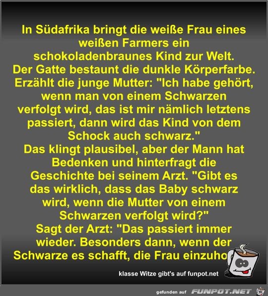 In Südafrika bringt die weiße Frau eines weißen Farmers ein In Südafrika bringt die weiße Frau eines weißen Farmers ein