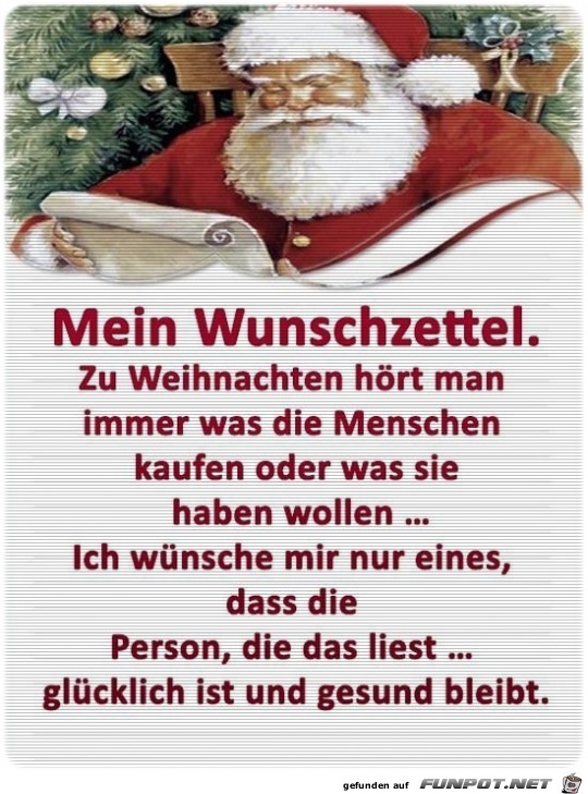 Mein Wunschzettel