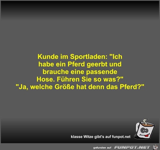 Kunde im Sportladen