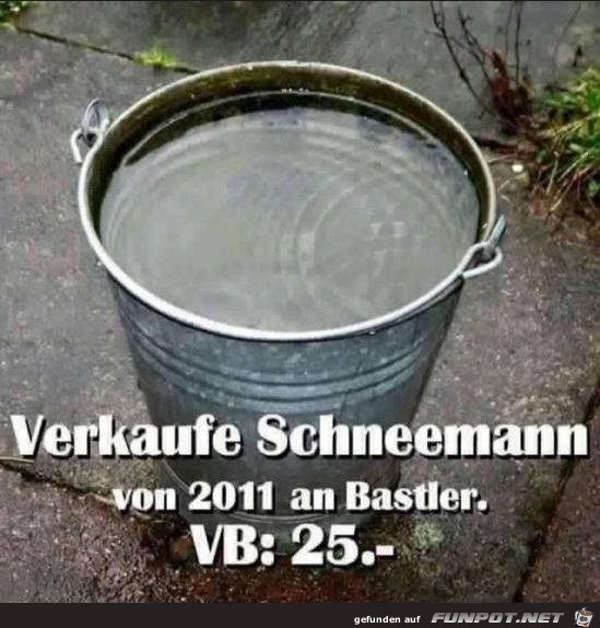 Verkaufe Schneemann Verkaufe Schneemann