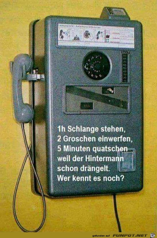 So war das früher So war das früher