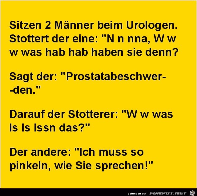 2 Mnner beim Urologen.........