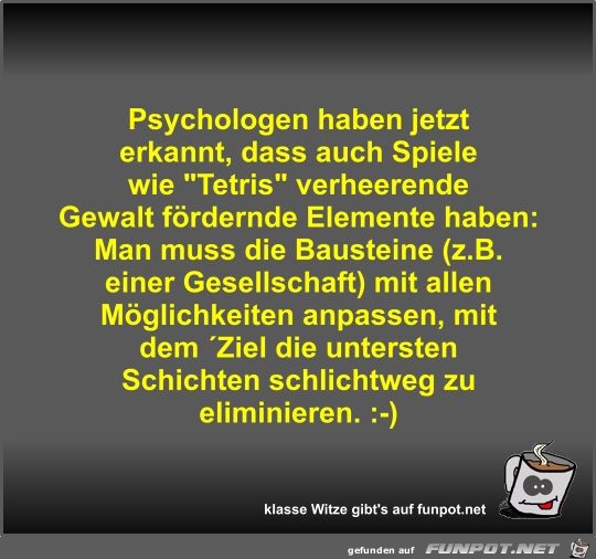 Psychologen haben jetzt erkannt Psychologen haben jetzt erkannt