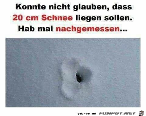 20 cm Schnee