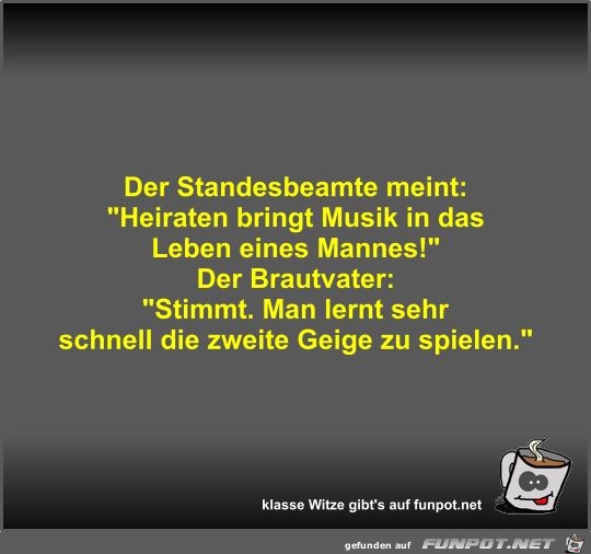 Der Standesbeamte meint Der Standesbeamte meint